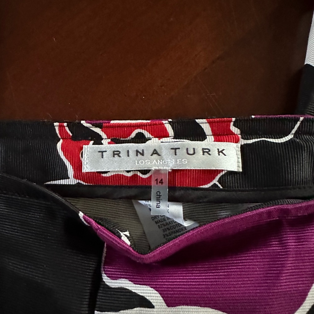 Ladies black, white and plum pants - Picture 3 of 3
